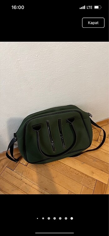 Koyu yeşil kol çapraz çanta