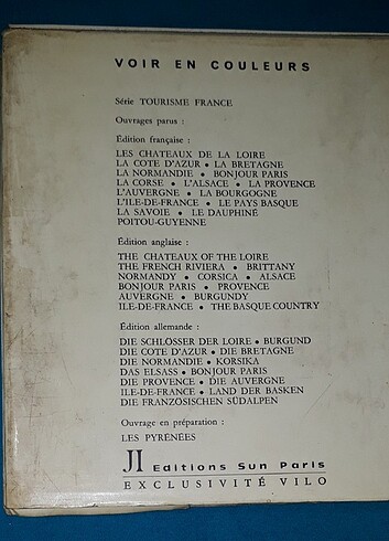 PARİS TANITIM KİTABI 1969 BASIM TARİHLİ 