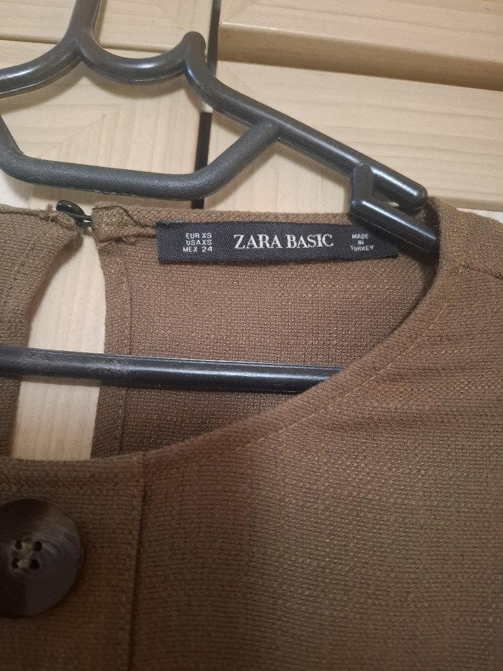 Zara Basic Düğme Detaylı Yazlık Elbise - XS - Görsel 3