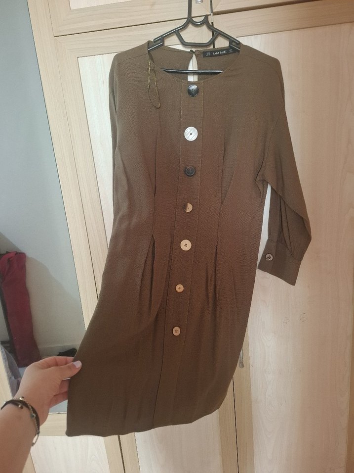 Zara Basic Düğme Detaylı Yazlık Elbise - XS - Görsel 2