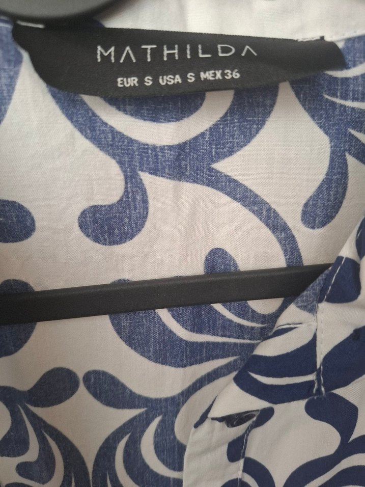 Mathilda Lacivert-Beyaz Desenli Yazlık Elbise - S Beden - Görsel 4