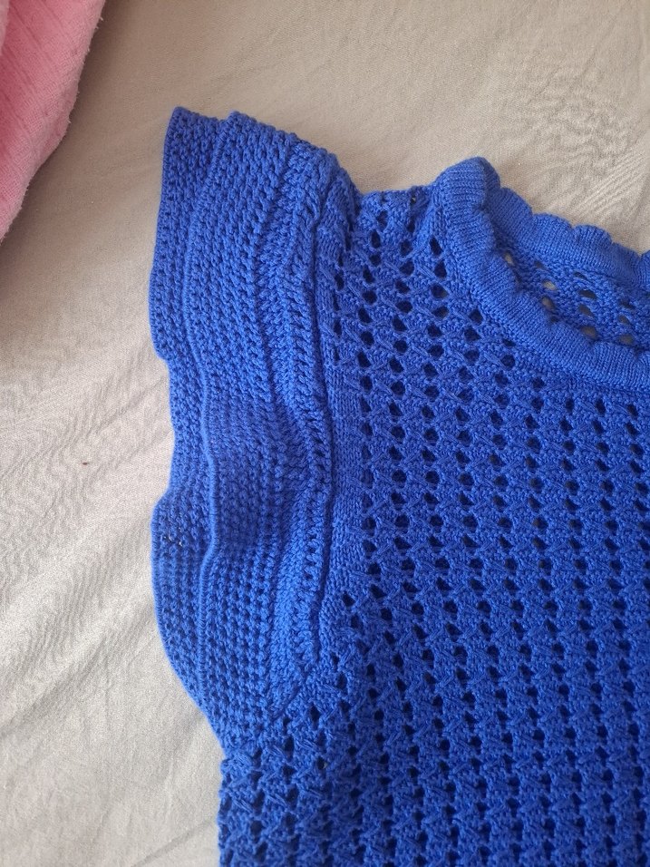 GAP Mavi Örgü Yazlık Bluz (S Beden) - Görsel 2