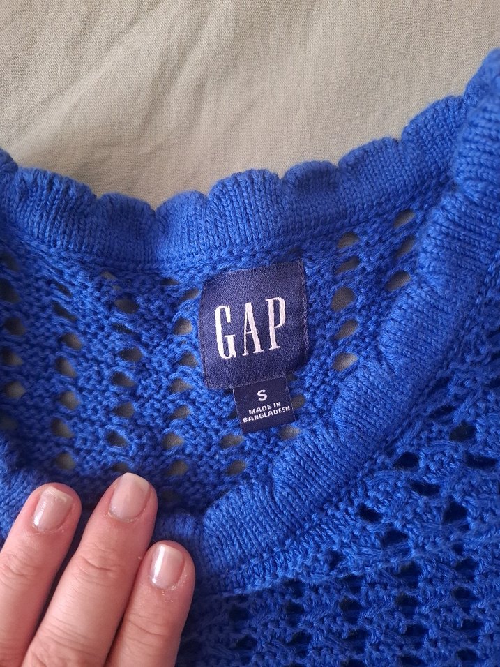 GAP Mavi Örgü Yazlık Bluz (S Beden) - Görsel 3