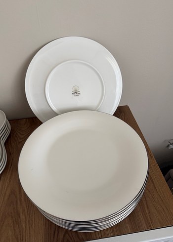 Beyaz Gri Kenarlı Yemek Tabakları Seti - Görsel 6