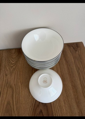 Beyaz Gri Kenarlı Yemek Tabakları Seti - Görsel 4