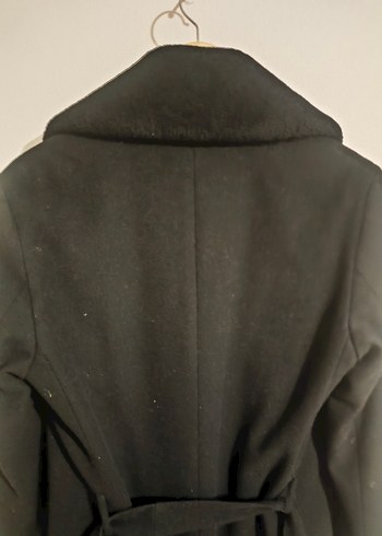 Kürklü Yaka Siyah Erkek KİP Marka Palto - Görsel 5