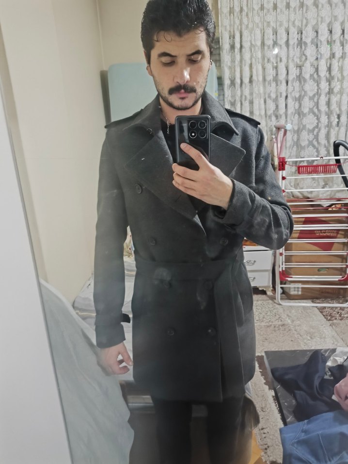 Antrasit Network Erkek Kaban - Görsel 2