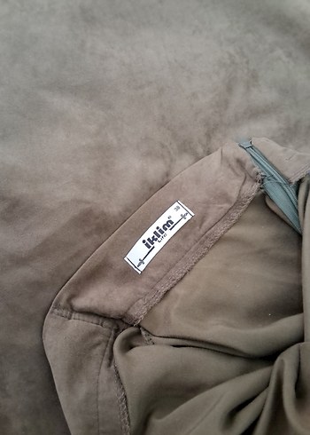 Kadın Bej Uzun Süet Etek - Görsel 3