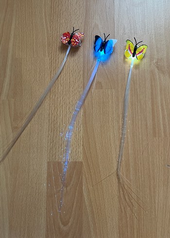 Renkli Işıklı Kelebek Saç Tokaları - Görsel 3