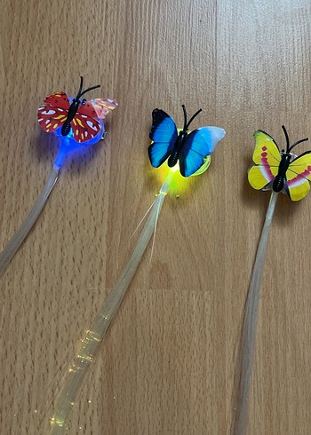 Renkli Işıklı Kelebek Saç Tokaları - Görsel 2