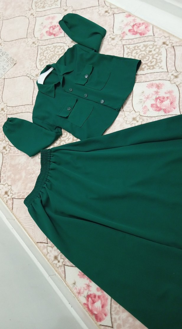 Düğmeli etekli takım - Görsel 3