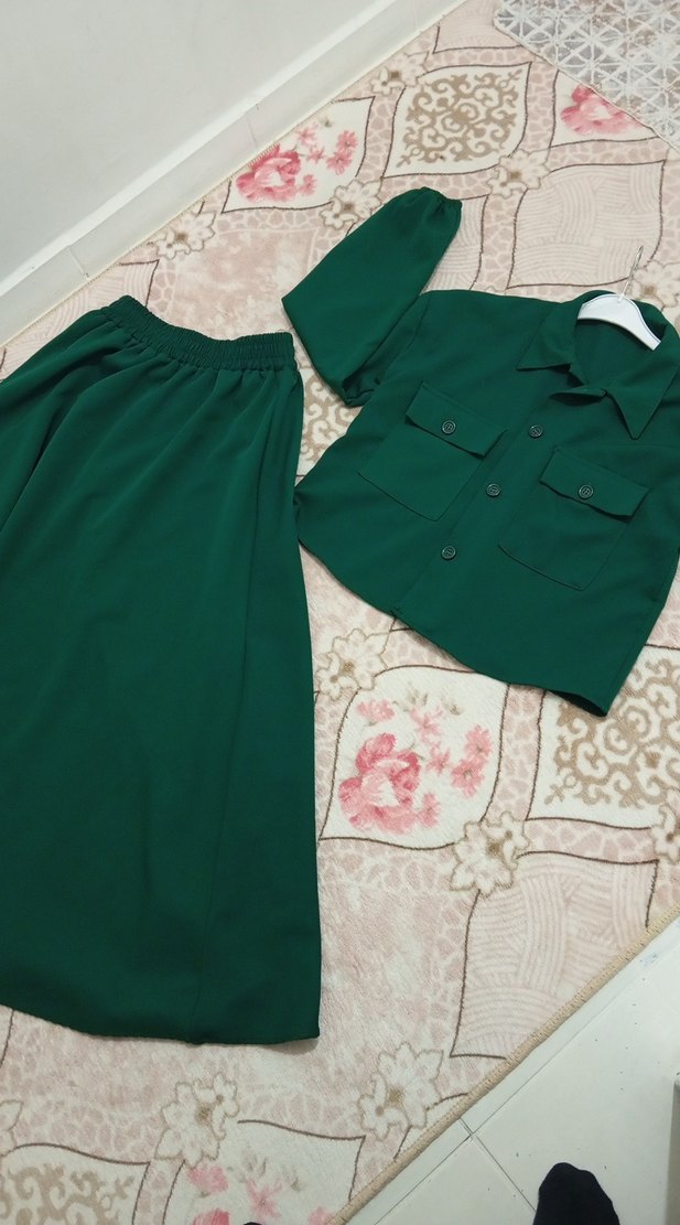 Düğmeli etekli takım - Görsel 2