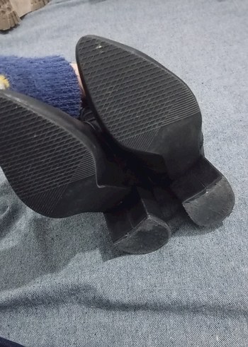 37 Beden Siyah Stiletto Topuklu Gotik Kadın Bot