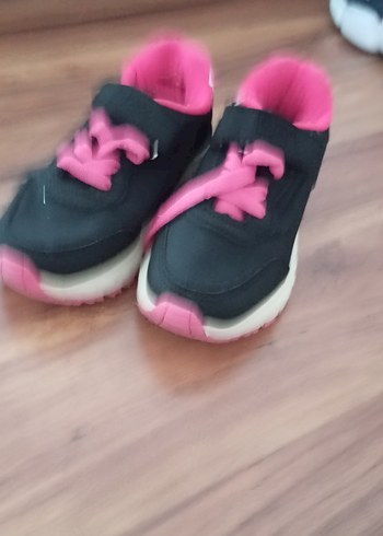 27 Beden Kız Çocuk Siyah-Pembe Günlük Spor Ayakkabı