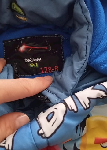 Erkek Çocuk Renkli Angry Birds Kapüşonlu Mont - Görsel 2