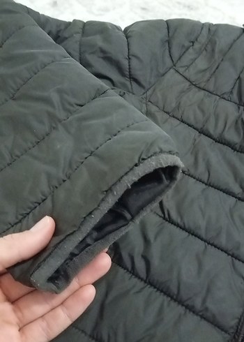 yeşil Kapüşonlu Kadın Kışlık Mont - Görsel 4