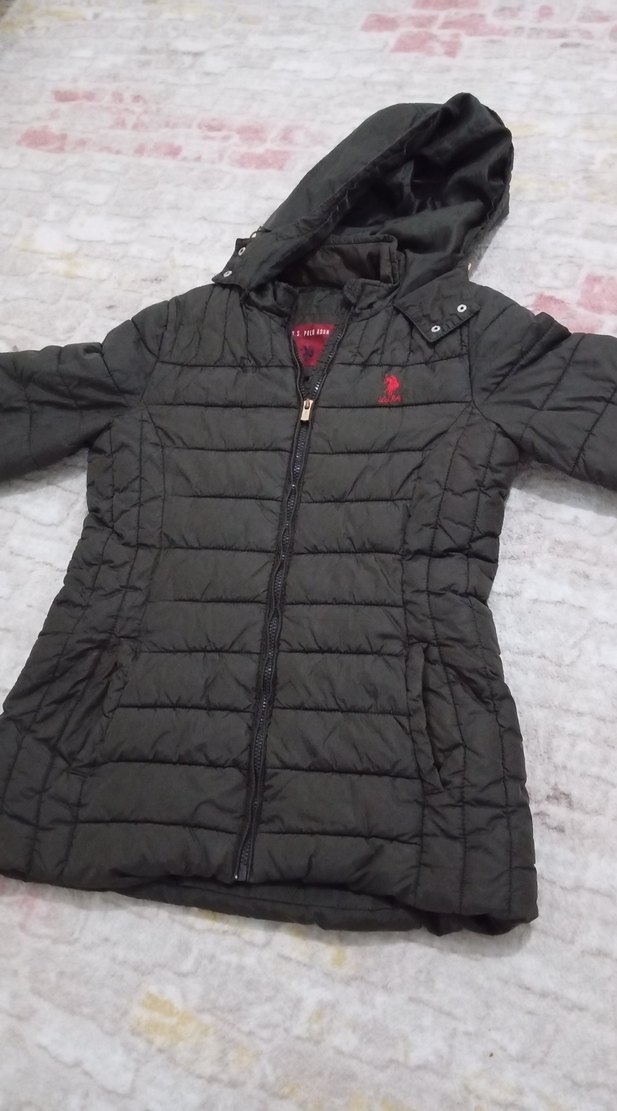 yeşil Kapüşonlu Kadın Kışlık Mont - Görsel 2