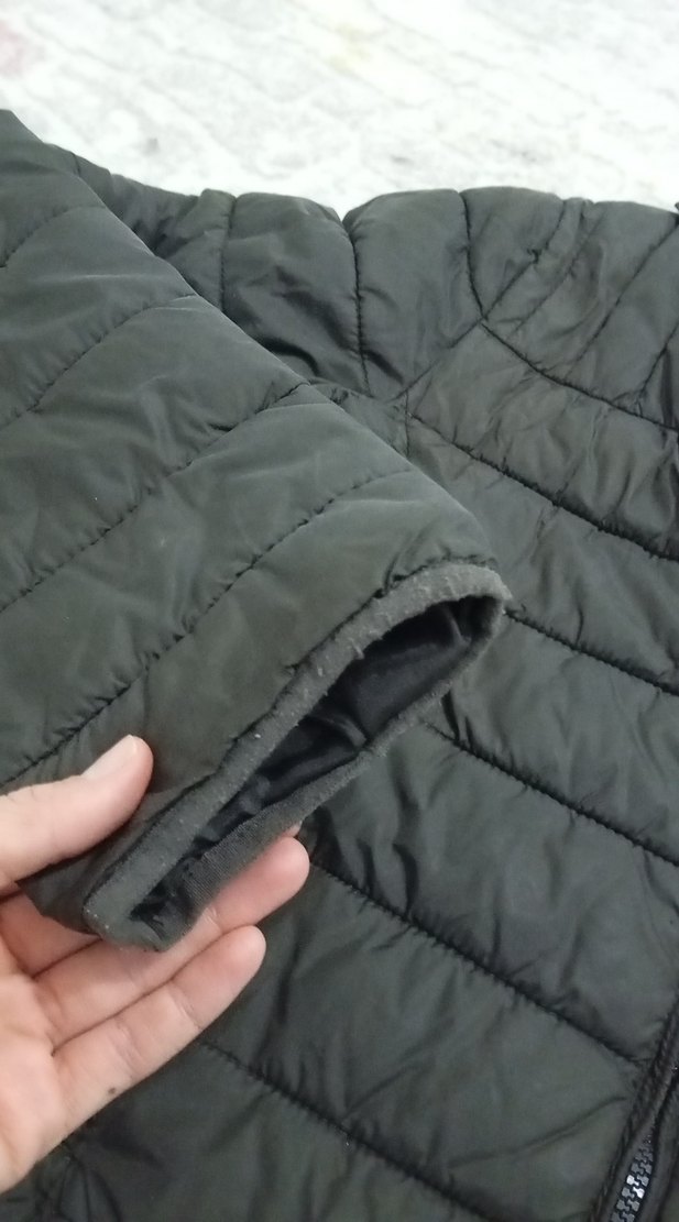 yeşil Kapüşonlu Kadın Kışlık Mont - Görsel 4