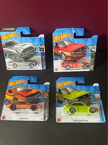 Hotwheels aston martin, ford escort,custom otto