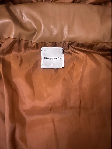 xl Beden kahverengi Renk Şişme mont