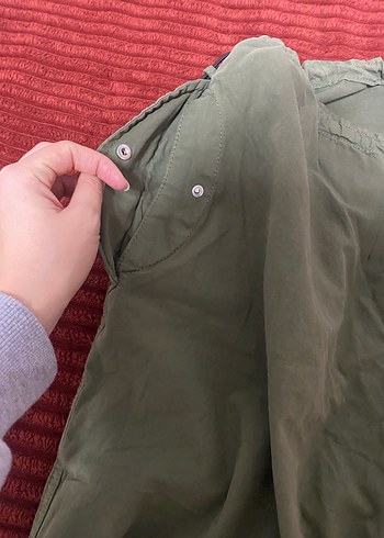 Kadın Haki Boyfriend Pantolon - Görsel 3