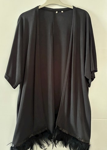 Siyah Uzun Kollu Kadın Kimono