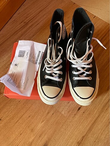 40 Beden siyah Renk Converse Deri Sneakers