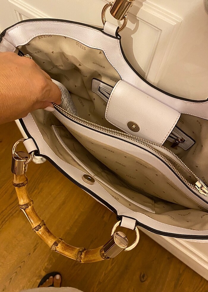 Guess hasır çanta - Görsel 5