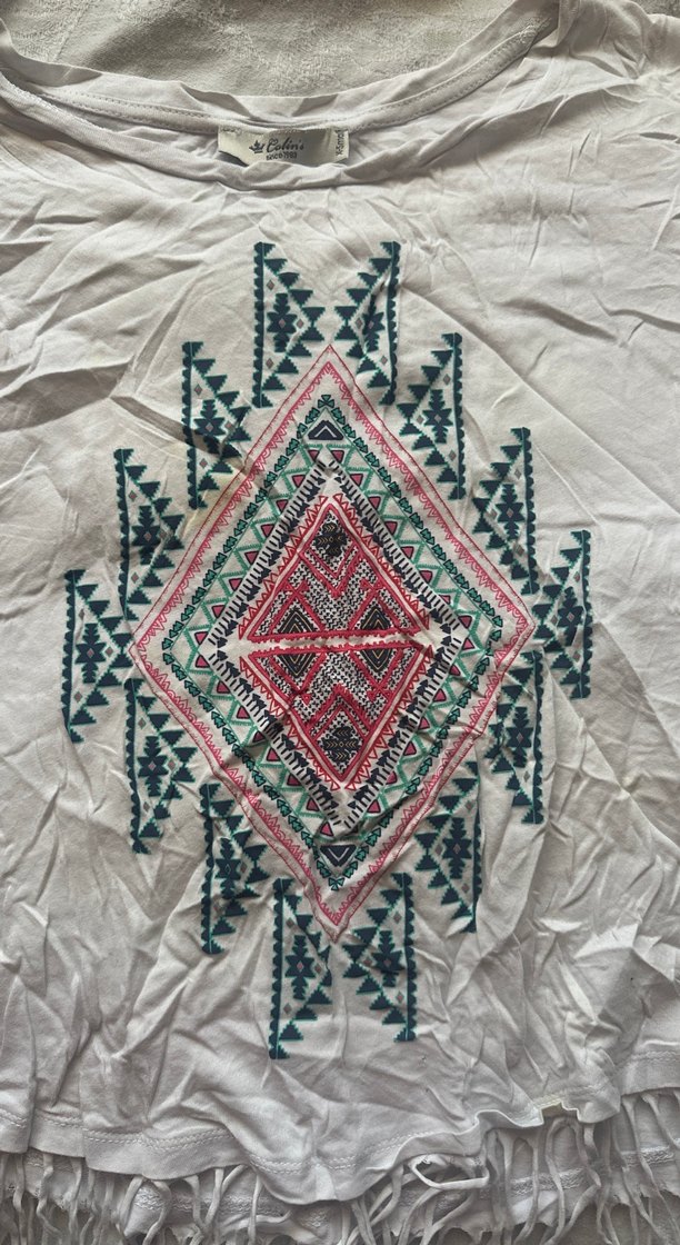 Kızlar için Nakışlı Püsküllü Bohem Panço - Görsel 3