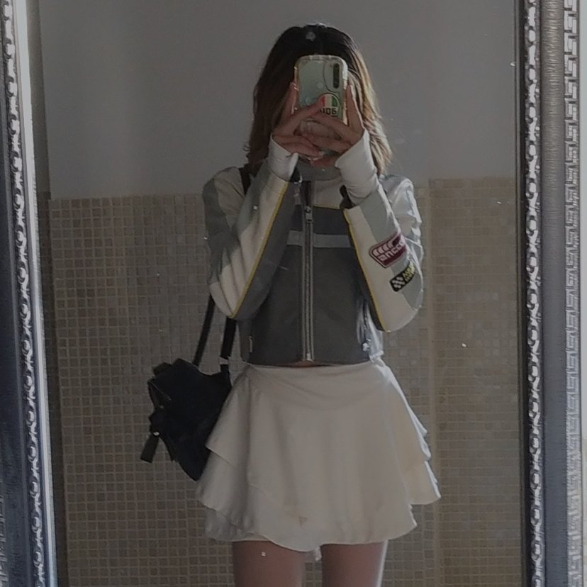 Kadın Beyaz Fırfırlı Mini Etek - Görsel 2