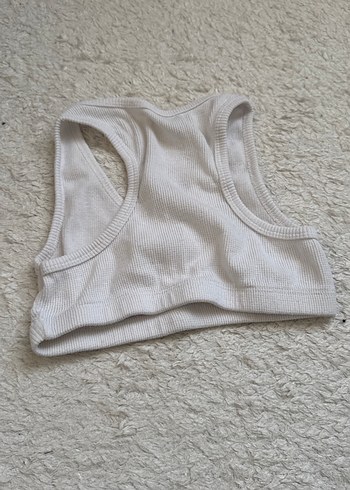 Kız Çocuk V Yaka Pamuklu Beyaz Atlet - Görsel 2