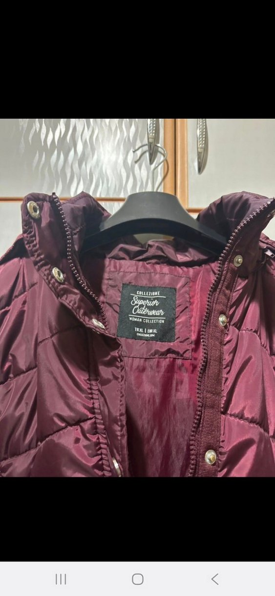 COLLEZİONE 
Bordo Mini Kadın Kışlık Mont - Görsel 2