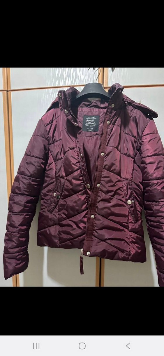 COLLEZİONE 
Bordo Mini Kadın Kışlık Mont - Görsel 5