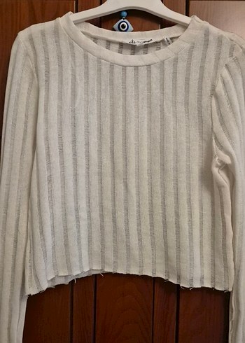 KOTON / OLÉ..
Kadın Beyaz Triko Uzun Kollu  bluz - Görsel 3