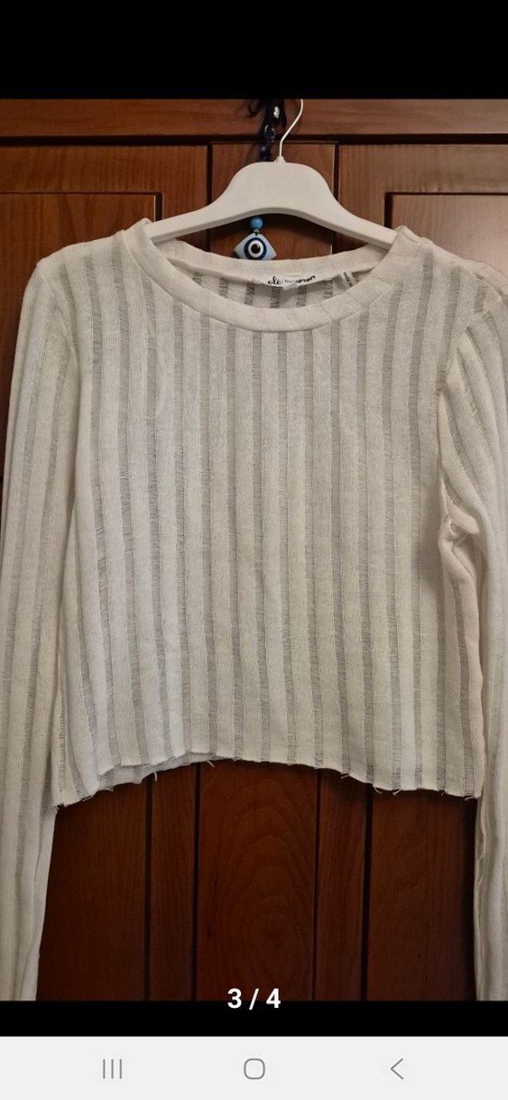 KOTON / OLÉ..
Kadın Beyaz Triko Uzun Kollu  bluz - Görsel 3