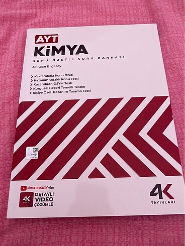 Ayt Kimya video çözümlü test kitabı 4k yayın