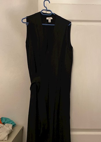 Topshop siyah kruvaze elbise - Görsel 2