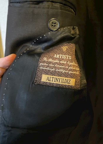 Altınyıldız Düğmeli Siyah Erkek Takım Elbise Ceket - Görsel 2