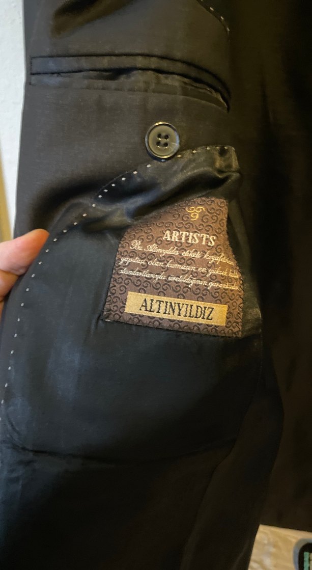 Altınyıldız Düğmeli Siyah Erkek Takım Elbise Ceket - Görsel 2