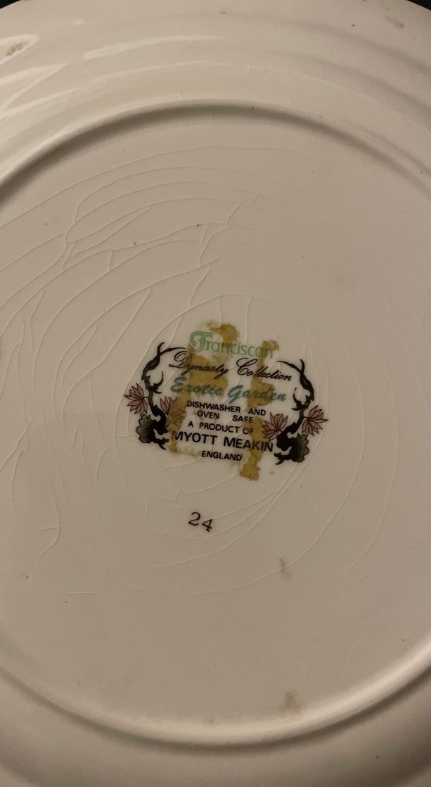 Çiçek ve Tavuskuşu Desenli duvar  Tabağı - Görsel 2