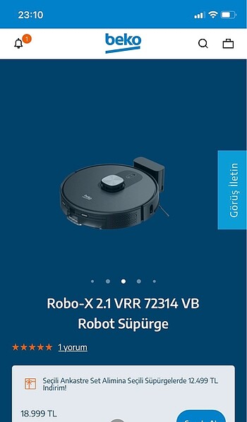 Beko robot süpürge - Görsel 3