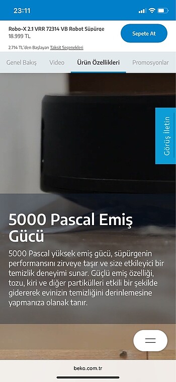 Beko robot süpürge - Görsel 5