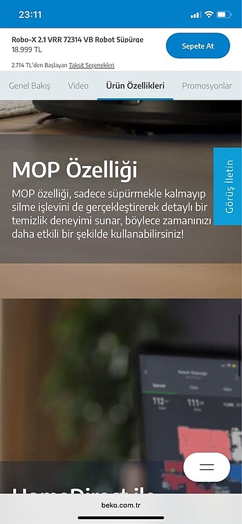 Beko robot süpürge - Görsel 8