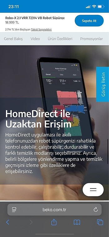 Beko robot süpürge - Görsel 9