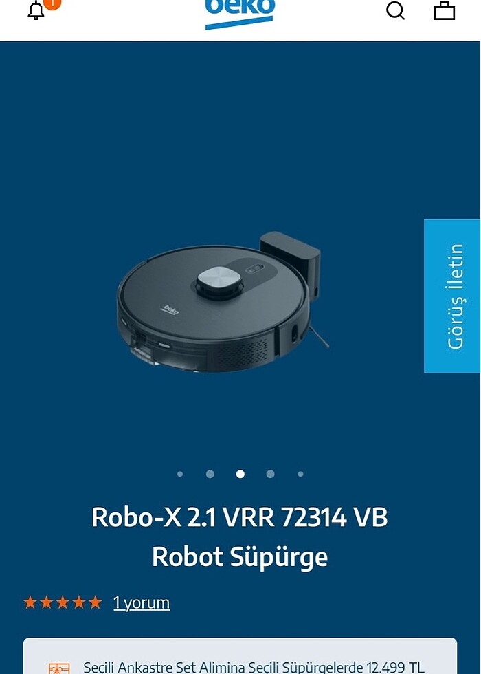 Beko robot süpürge - Görsel 3