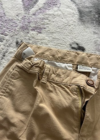 11-12 Yaş Beden camel Renk Erkek Çocuk Bej Regular Fit Şort