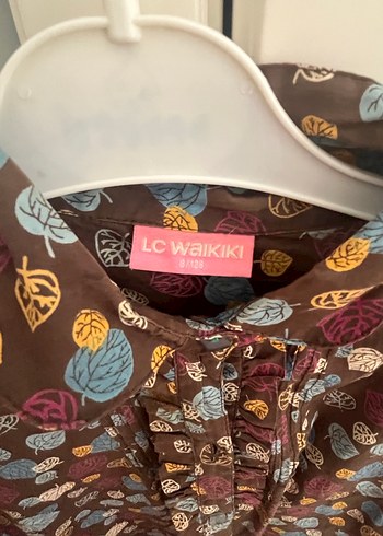 Kız çocuk yapraklı gömlek - Görsel 2