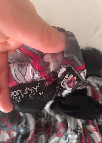 44 Beden Desenli Pileli Uzun Kollu Bohem Bluz
