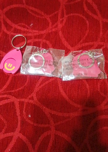 Renkli Pembe Esnek Gülümseyen Anahtarlık - Görsel 2