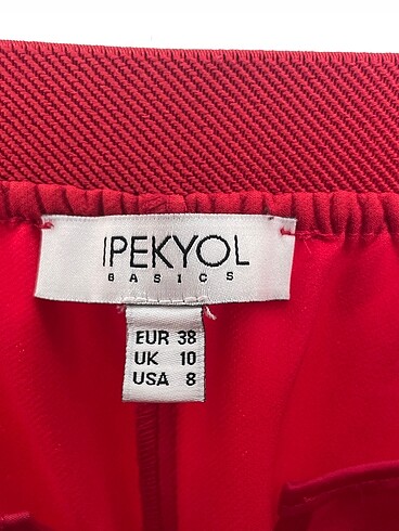 38 Beden kırmızı Renk ipekyol Kumaş Pantolon %70 İndirimli.
